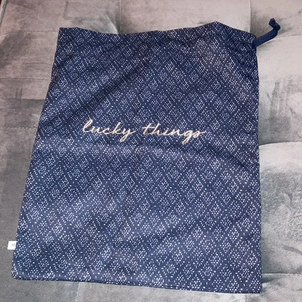 Lucky Brand Indigo-Dye Laundry Bag 3-Piece Set NWOT